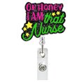 thumbnail image 1 of Bobine de Badge Rétractable Pailleté Accessoire à Languette Scintillante Porte-Badge Acrylique Réutilisable Porte-Cartes d'Identité avec Clip pour Travail École Événements Fêtes et Plus et Guirlande Perlée Guirlandes de Noël en Verre, 1 of 3