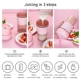 thumbnail image 3 of relayinert Plastic Blender Portable Hand Held 1300mAh 300ml Battery Operated Juicer Kitchen Restaurant Squeezer Mixing Tool, 3 of 6