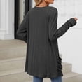 thumbnail image 4 of FAIWAD Women’s 2024 Fall Trendy Cardigan Lightweight Ribbed Knit Cardigan Long Sleeve Open Front Coat with Pockets, 4 of 4