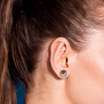 thumbnail image 4 of Luxe Modz Paire de Tunnels Auditifs à Double Évasement en Acier Chirurgical PVD Argent, Earlets, Jauges, Bouchons, 4 of 8