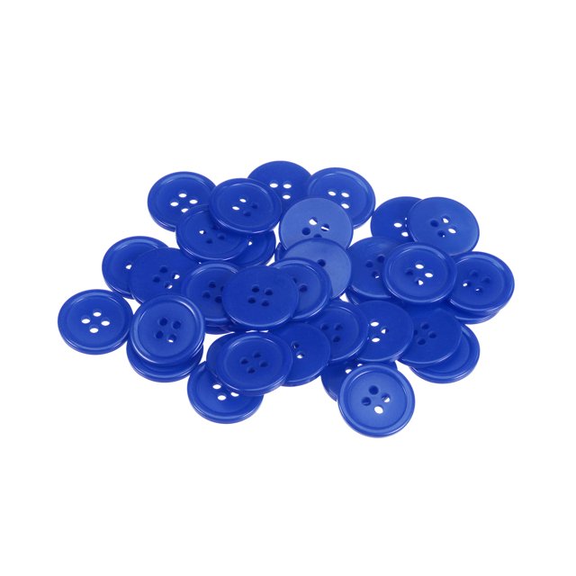 Unique Bargains Boutons de Couture Ronds en Résine Bleu Foncé à 4 Trous (Lot de 100)