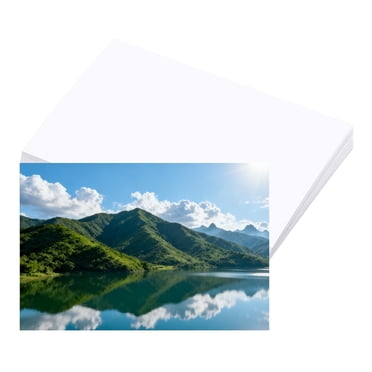 Uxcell Papier Photo Satiné RC 6"x4", 25 Feuilles Papier d'Impression à Jet d'Encre pour Photos Séchage Instantané Impression d'Images 260 G/m2 Enduit de Résine pour Imprimante à Jet d'Encre Teinture Album Bricolage