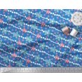 thumbnail image 3 of Soimoi Velvet Fabric Dot & Floral Artistic Print Sewing Fabric Yard 58 Inch Wide, 3 of 5