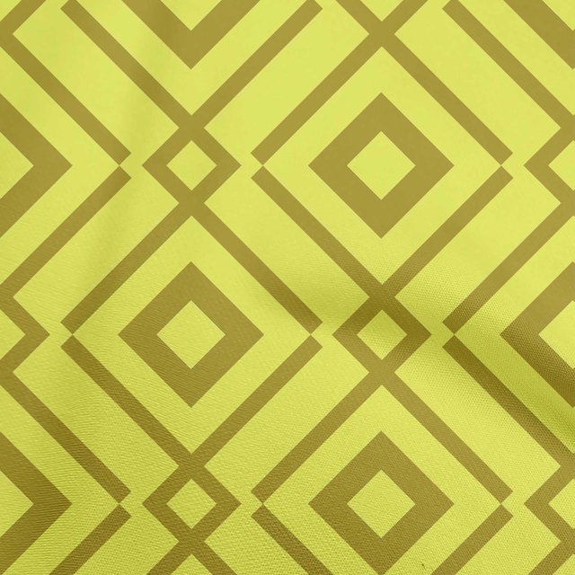 oneOone Velvet Yellow Fabric Geometric Craft Projects Decor Fabric Printed By The Yard 58 Inch Wide