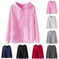 thumbnail image 3 of Men's Full Zip Hoodie Unisex Long Sleeve Hooded Sweatshirt Lightweigh Drawstring Zip Up Jacket with Pockets, 3 of 3