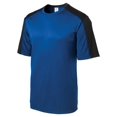thumbnail image 1 of Gravity Threads Mens Sleeve-Blocked Moisture Wicking Shirt - True Royal/Black - Small, 1 of 1