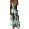 thumbnail image 1 of Bellella Robe Longue à Bretelles pour Femmes, Robe d'Été, Combinaison, Robe Maxi, Mode, Ligne A, Fête, Vert, 3TG, 1 of 2