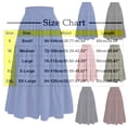 thumbnail image 2 of Bocqde Women's Boho Maxi Skirts Summer Fashion Casual Drawstring Elastic High Waist Long Skirt Solid Color Flowy A Line Ruffle Swing Skirt, 2 of 3