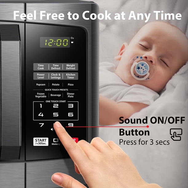 Toshiba EM925A5A-SS Compact Microwave with Sound on/Off Option