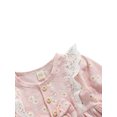 thumbnail image 4 of Xingqing Robe en Dentelle Florale à Manches Longues + Bandeau pour Bébé Fille Automne Printemps, 4 of 6