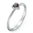 thumbnail image 3 of Heart Birthstone Ring - Smokey Quartz (June), 3 of 6