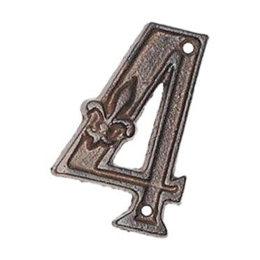 Rongfmy Plaque de Porte en Fer Numéro d'Adresse Étiquette DIY pour Maison Hôtel Café 4 C-4