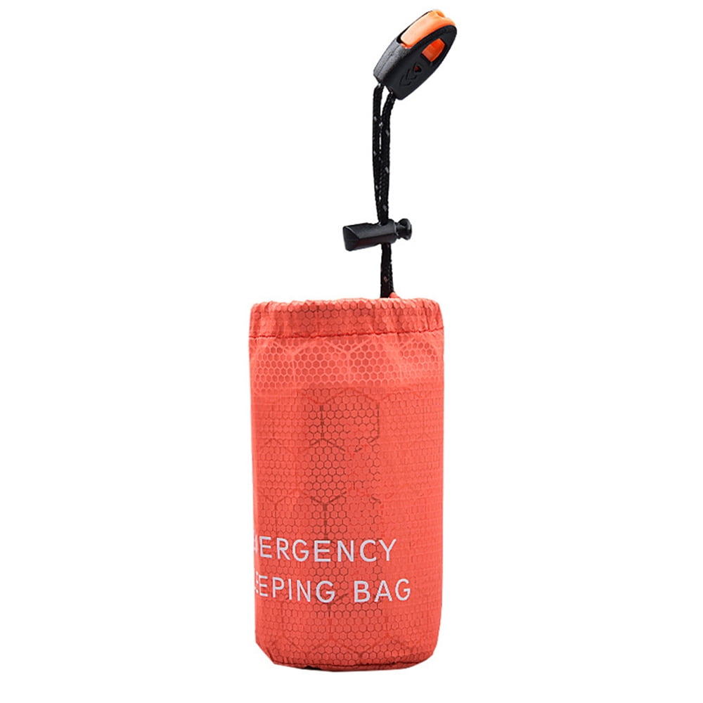 Yeacher Portable Thermal Emergency Sleeping Bag with Storage Sack for Camping Exploring