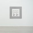 thumbnail image 3 of OFFIGAM 3Pcs Flame Retardant Covers Grey Wall Plate For Home Use, 3 of 8