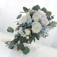 thumbnail image 2 of thinsony Bridal Bouquet Handmade Silk Flower for Valentine'S Day French Wedding, 2 of 5