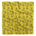 thumbnail image 1 of Bimba Yellow Dream Chaser Text Printed Pure Silk Scarf For Hair Neck Head Bandanas For Women 40 x 80 Inches, 1 of 6