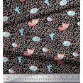 thumbnail image 2 of Soimoi Velvet Fabric Dot,Fish & Cat Kids Print Fabric by Yard 58 Inch Wide, 2 of 3