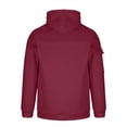 thumbnail image 4 of yardsong Mens Tactical Cargo Quarter Zip Hoodie Vintage Drawstring Workout Running Sweatshirt with Pockets Wine,XL, 4 of 7