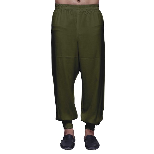 Atasi Mens Rayon Solid Readymade Harem Pajama Ethnic Wear Elastic Bottom Pant