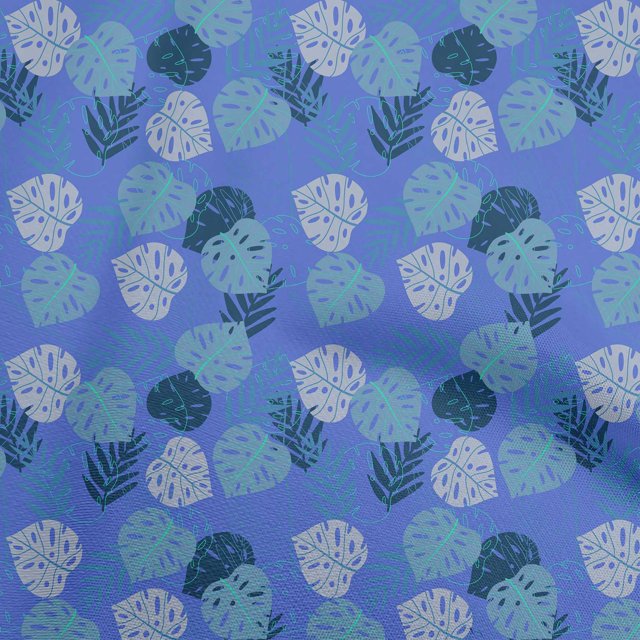 oneOone Velvet Blue Fabric Tropical Sewing Craft Projects Fabric Prints By Yard 58 Inch Wide