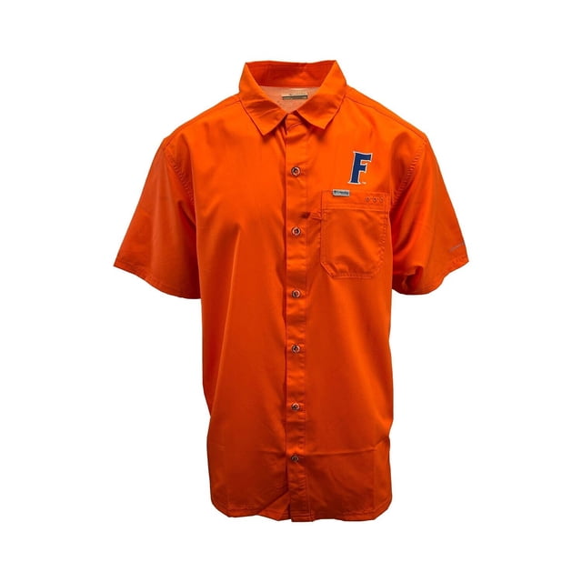 Columbia Men's Orange Shirt Florida Gators PFG Slack Tide Omni-Shade (336)