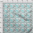 thumbnail image 2 of oneOone Cotton Silk Fabric Stripe|Leaves & Hen Block Print Fabric BTY 42 Inch Wide, 2 of 4
