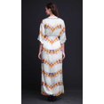 thumbnail image 4 of Bimba Robe Longue d'Été en Rayonne Shibori à Imprimé Teinture sur Nœuds, Manches Kimono, Fente, X-Grand, 4 of 6