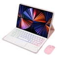 thumbnail image 1 of Case for Lenovo Tab M10 FHD Plus 10.3'' Tablet Wireless Keyboard TB-X606F TB-X606X Magnetic Touchpad Backlight Keyboard Cover pink with mouse Portuguese, 1 of 6