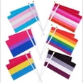 thumbnail image 1 of DEBGFS 12 Pcs Rainbow Flag Gay Flag Holiday Flag Custom LGBT Hand Wave Flag, 1 of 2