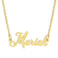 thumbnail image 1 of KISPER Collier Pendentif Prénom Personnalisé en Acier Inoxydable Plaqué Or 18K, Mariah, 1 of 36