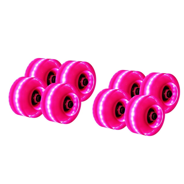 Hxlamzoo Jouets pour Enfants Lumineux Roues de Quad Lumineuses avec Roulements de Banque Installés 8 Pcs Jouets Liquidation