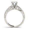 thumbnail image 2 of Bague de Fiançailles en Or 14k Antique à Griffes avec Diamant Rond 1 1/8 cttw Tg 3, 2 of 3