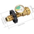 thumbnail image 2 of Haut Indicateur de Pression d'Air Compteur d'Interface Fileté Cylindre de Carburant Adaptateur en Laiton Outil de Conversion Connecteur de Mesure, 2 of 6