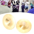 thumbnail image 1 of Hand Cymbal Gong, Smoothly Wood Handle Sturdy 2 Pcs Copper Safe Fine Made Kid Cymbals  For Education, 1 of 8