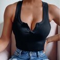 thumbnail image 3 of Timegard Womens Tank Tops Summer V Neck Slim Basic Tee Solid Color Casual Sleeveless Top Cami Shirts, 3 of 5
