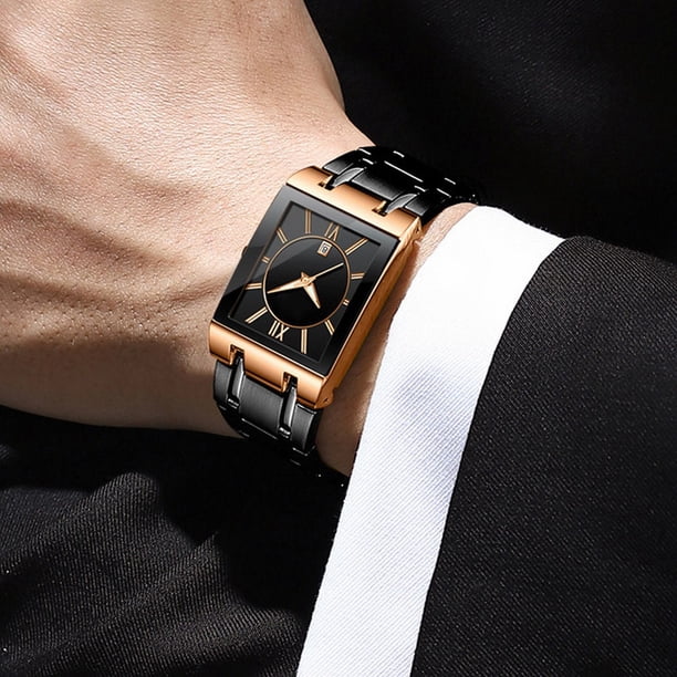 WIFKLSIIPG Square Watches for Men and Women Stainless Steel Mens