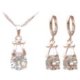 thumbnail image 1 of Ensemble de Bijoux de Mariage Mode Collier Boucles d'Oreilles en Strass Ensemble de Bijoux de Mariée, 1 of 10