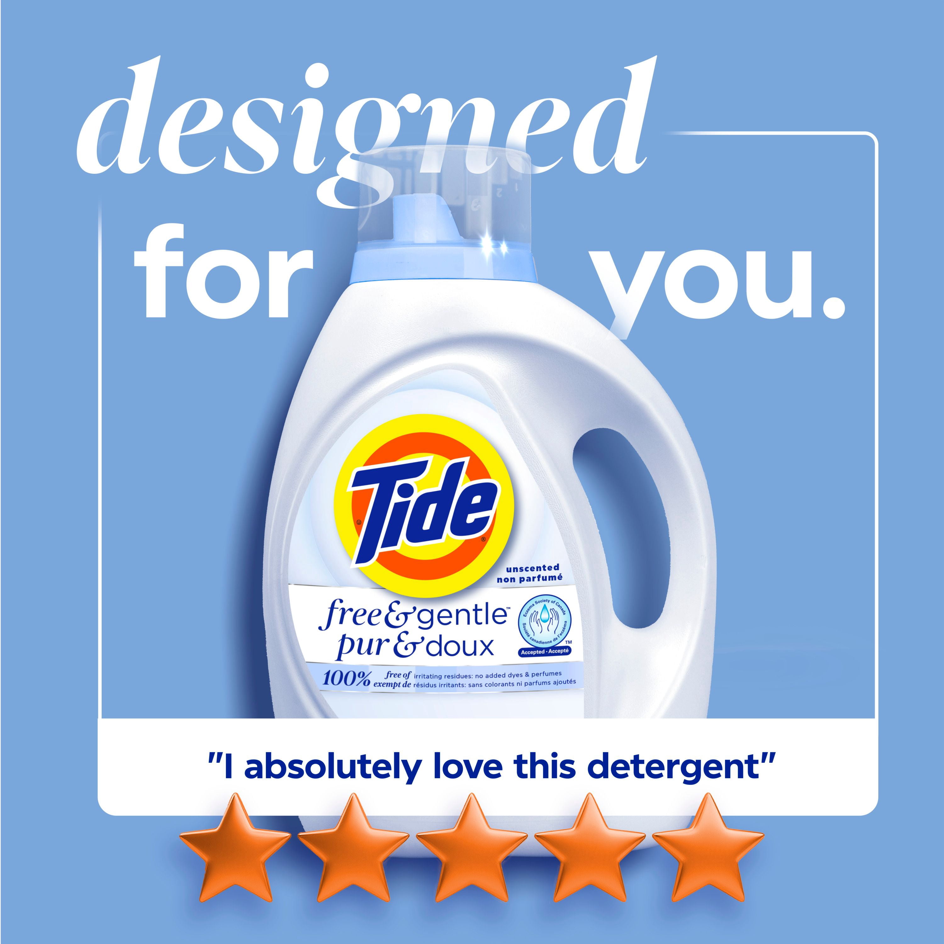 Tide Pur & Doux Détergent à Lessive Liquide, Tide Détergent à Lessive, Détergent à Lessive Propre, 1 Litre, 25 Brassées