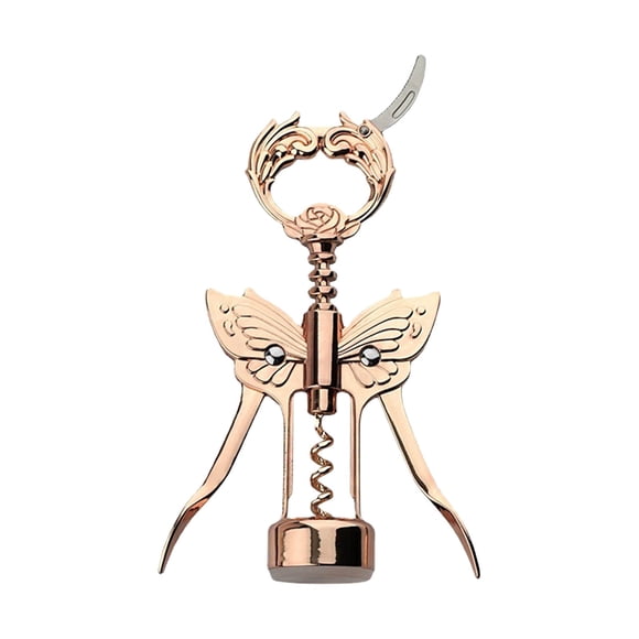Skimsklo Ouvre-Bouteille de Vin 2 en 1 avec Tire-Bouchon Ailé et Ouvre-Capuchon de Bouteille de Bière - Tire-Bouchon Manuel Robuste pour Bar à la Maison, Cuisine, Fêtes, Mariages, Cadeaux de Pendaison de Crémaillère, Accessoires de Réception