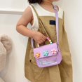 thumbnail image 2 of Ediodpoh Kids Cute Messenger Bag Floral Crossbody Small Shoulder Purse For Girls Daily Casual Outfit Travel Lightweight Purple, 2 of 7