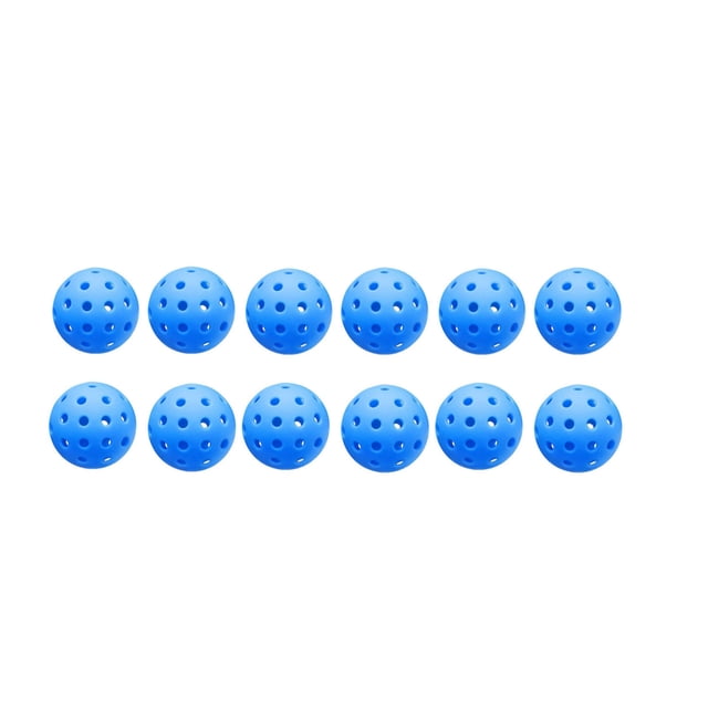 bedienty 12x Yellow Fine Workmanship Pickleball Balls For Outdoor Training Sessions Interesting And Fun Holes blue