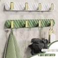 thumbnail image 1 of SuoKom Coat Hooks Wall Mounted Coat Rack, 10.6'' Long,Fashion Punch-Free Entryway Hanging Coat Rack,Coat Rack with 4 Hooks, 2Pcs Decorative Hooks Rail for Coat, 1 of 9