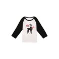thumbnail image 2 of FOCUSNORM Christmas Reindeer Raglan Tops and Plaid Trousers Parent-child Pajamas, 2 of 9
