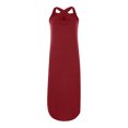 thumbnail image 3 of Lenago Robes Grande Taille pour Femmes 2023 Robe Longue d'Été Décontractée Sans Manches Fendue avec Poches en Solde, 3 of 7