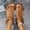 Brown, variant on Gspmoly Womens Sandal Slides, Women's Fashion Casual Belt Buckle Spring And Summer New Flat Hollow Sandals Shower Slides Black 36