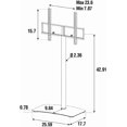 thumbnail image 2 of SONOROUS TV Stand PL2800 WHT for Up To 65 Inches TV - Floor Stand TV Bracket for LCD, LED & Flat Screen – Fixed TV Stand with Tempered Glass Base, 45 Degree Swivel & Wire Management - White, 2 of 3