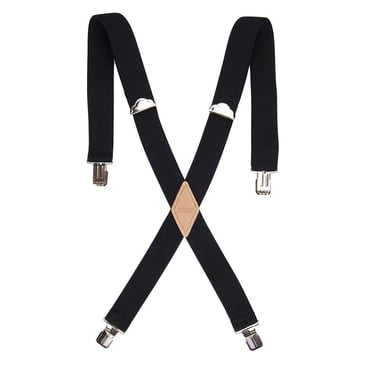 Genuine Dickies Men's 1-1/2” Leather Trim Suspenders