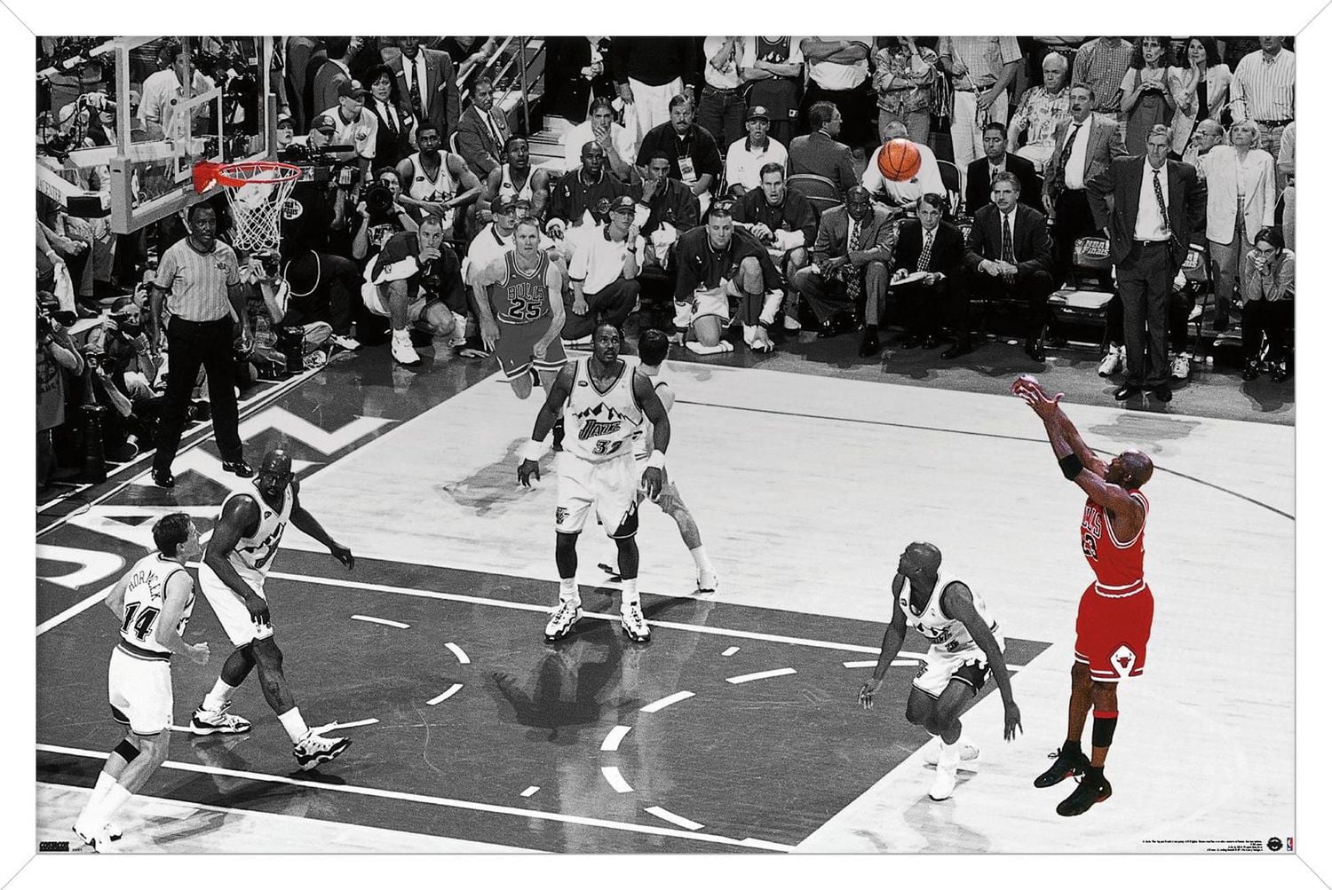 Michael Jordan - The Shot Horizontal Wall Poster, 22.375" x 34"