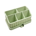 thumbnail image 2 of EGNMCR Bacs de Rangement, Conteneurs de Rangement Silicone Brosse à Dents Dentifrice Boîte de Rangement Rack Salle de Bain Étagère de Rangement Ensemble de Lavage Salle de Bain Produit de Beauté Boîte de Rangement Silicone, 2 of 6