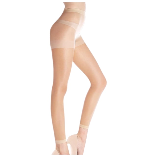 BYHONG Chaussettes pour Femmes Mode Décontractée pour Femmes Leggings Transparents Sans Pieds Fins Collants Chaussettes de Course Femmes Blanc G